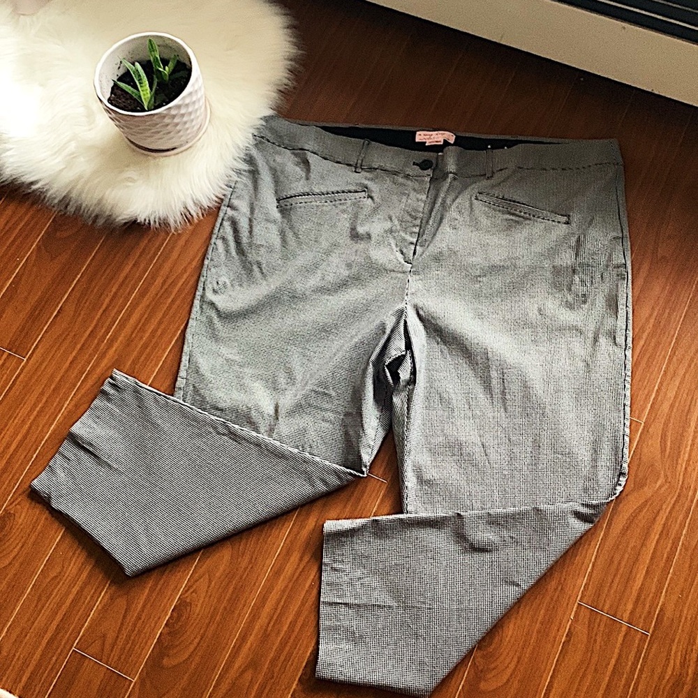 IN EVERY STORY Capri Pants Plus Size 28 Gingnam Print Houndstooth